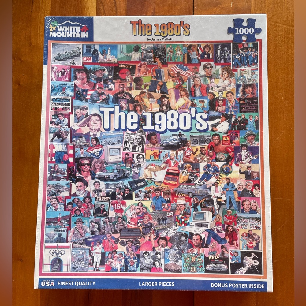 White Mountain 1980's Collage Puzzle - New and Sealed. 1000 Larger Pieces - Picture 9 of 10